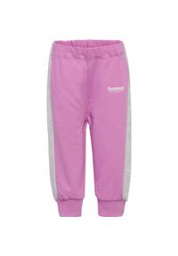 Spodnie dresowe dla dzieci Hummel Mini Loose. Kolor: fioletowy. Materiał: dresówka