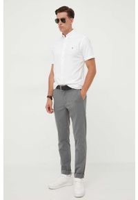 Polo Ralph Lauren koszula bawełniana męska kolor biały regular z kołnierzykiem button-down. Typ kołnierza: button down, polo. Kolor: biały. Materiał: bawełna. Długość rękawa: krótki rękaw. Długość: krótkie #4