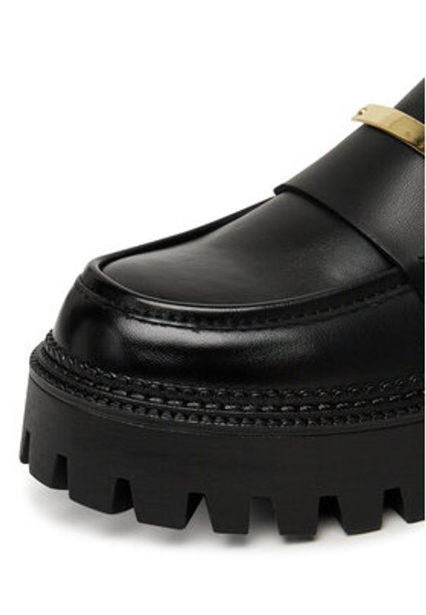 DeeZee Loafersy HY19001-2 Czarny. Kolor: czarny. Materiał: skóra
