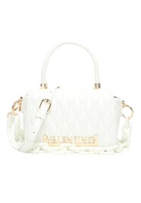 Valentino by Mario Valentino - VALENTINO Biała torebka Copacaban Satchel. Kolor: biały. Wzór: paski. Rozmiar: małe