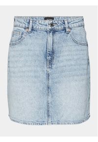 Vero Moda Spódnica jeansowa Tessa 10301536 Niebieski Regular Fit. Kolor: niebieski. Materiał: bawełna