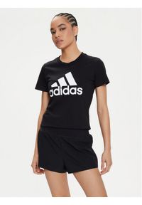 Adidas - adidas T-Shirt Essentials Logo GL0722 Czarny Regular Fit. Kolor: czarny. Materiał: bawełna