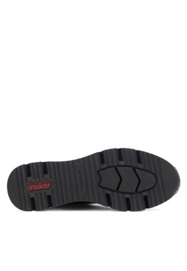 Rieker Sneakersy N6352-00 Czarny. Kolor: czarny. Materiał: skóra