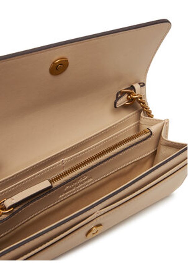 Pinko - PINKO Torebka Love Tiny Brids Wallet C AI 25-26 PCPL 103765 A0F1 Beżowy. Kolor: beżowy. Materiał: skórzane