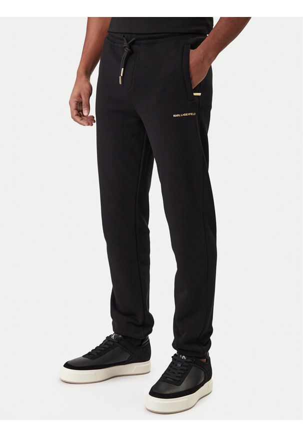 Karl Lagerfeld - KARL LAGERFELD Spodnie dresowe 705006 561910 Czarny Regular Fit. Kolor: czarny. Materiał: bawełna