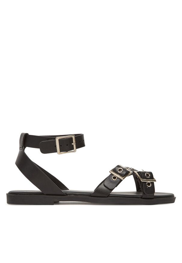 DeeZee Sandały MT3150-25S08 Czarny. Kolor: czarny. Materiał: skóra