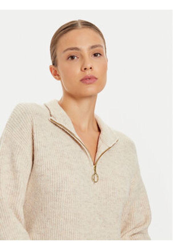 only - ONLY Sukienka dzianinowa Tokyo 15335831 Beżowy Relaxed Fit. Kolor: beżowy. Materiał: syntetyk
