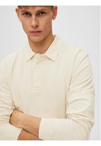 Selected Homme Polo 16088553 Beżowy Regular Fit. Typ kołnierza: polo. Kolor: beżowy #5