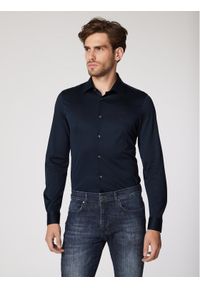 Rage Age Koszula Mercury Granatowy Slim Fit. Kolor: niebieski. Materiał: bawełna