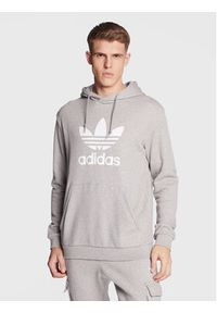 Adidas - adidas Bluza adicolor Classics Trefoil Hoodie IA4884 Szary Regular Fit. Kolor: szary. Materiał: bawełna #5