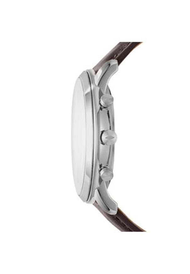 Fossil Zegarek Neutra Chrono FS5380 Brązowy. Kolor: brązowy. Materiał: skóra