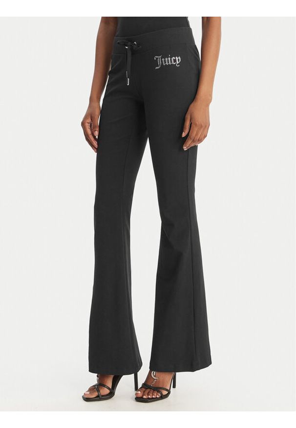 Juicy Couture Spodnie dresowe Christine JCWBJ126309 Czarny Flared Leg. Kolor: czarny. Materiał: dresówka