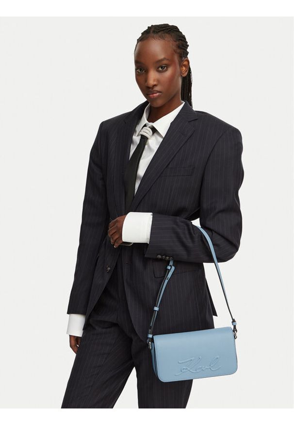 Karl Lagerfeld - KARL LAGERFELD Torebka B2W30222 Niebieski. Kolor: niebieski. Materiał: skórzane