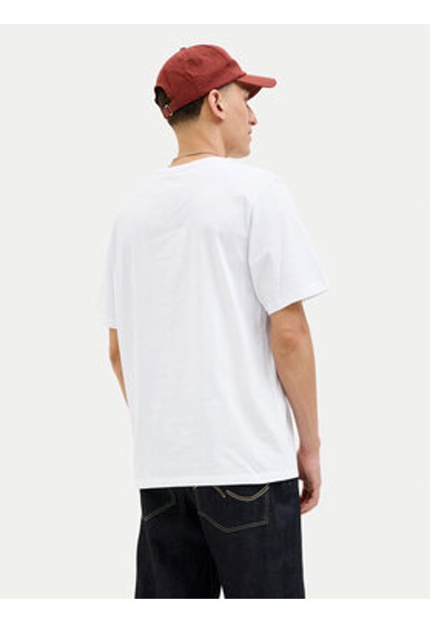 Jack & Jones T-Shirt Logo 12279535 Biały Standard Fit. Kolor: biały. Materiał: bawełna