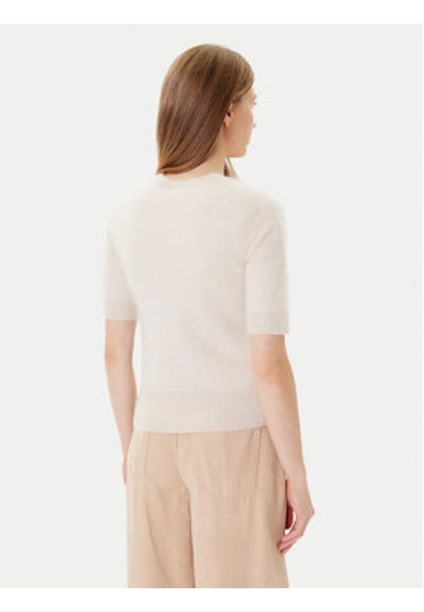 Marella Sweter Jim 2523366075 Écru Regular Fit. Materiał: kaszmir