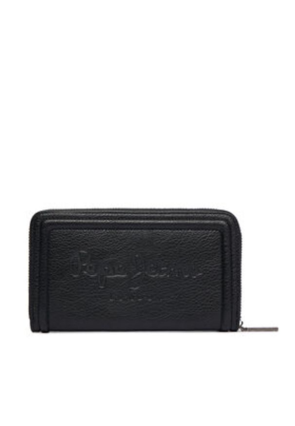 Pepe Jeans Portfel Code Wallet PL0700001 Czarny. Kolor: czarny. Materiał: skóra