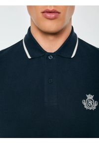 Big-Star - koszulka męska polo granatowa seller 403. Okazja: na co dzień. Typ kołnierza: polo. Kolor: niebieski. Materiał: bawełna, dzianina. Wzór: haft. Styl: casual, klasyczny #6