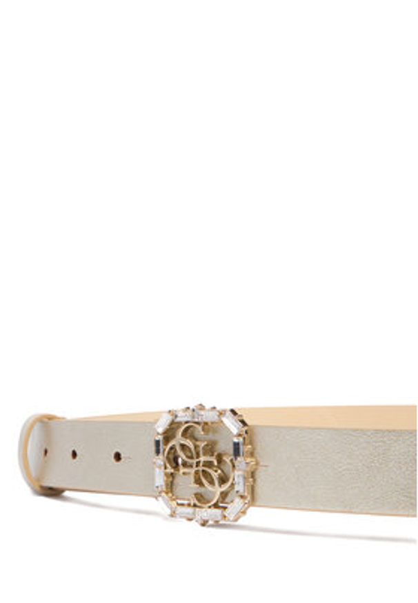 Guess Pasek Damski BW9326 P6125 Złoty. Kolor: złoty. Materiał: skóra