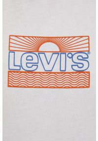 Levi's® - Levi's t-shirt bawełniany kolor beżowy. Okazja: na spotkanie biznesowe, na co dzień. Kolor: beżowy. Materiał: bawełna. Wzór: nadruk. Styl: biznesowy, casual #5