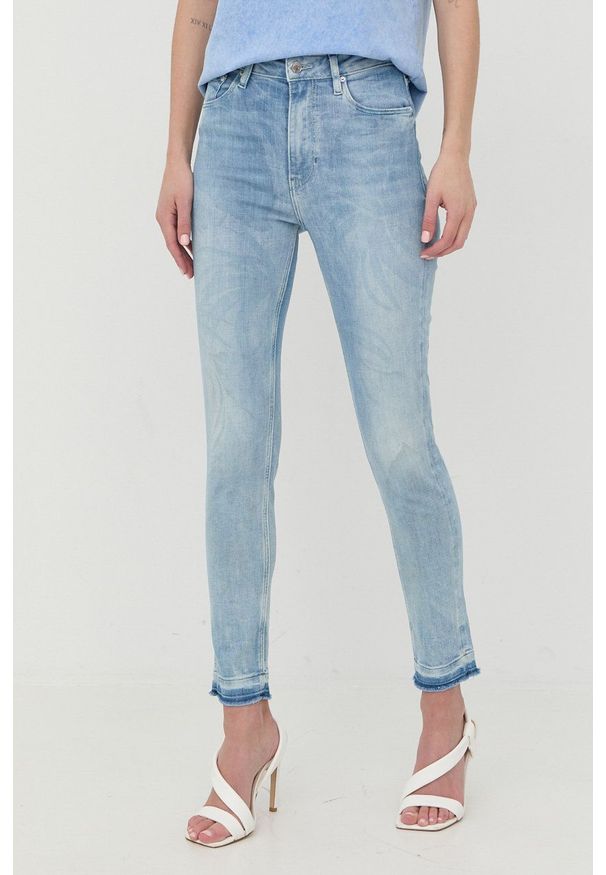Guess jeansy damskie high waist. Stan: podwyższony. Kolor: niebieski