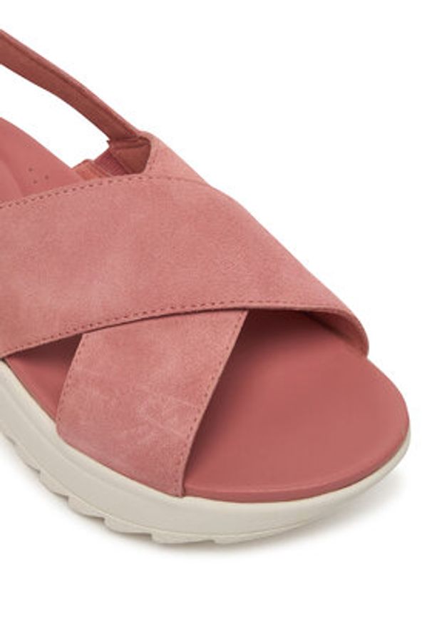 Clarks Sandały DashLite Wish 26186582 Różowy. Kolor: różowy. Materiał: zamsz, skóra