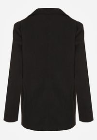 Renee - Czarna Marynarka Dwurzędowa o Kroju Oversize Clasora. Typ kołnierza: golf. Kolor: czarny. Materiał: poliester. Styl: klasyczny #8