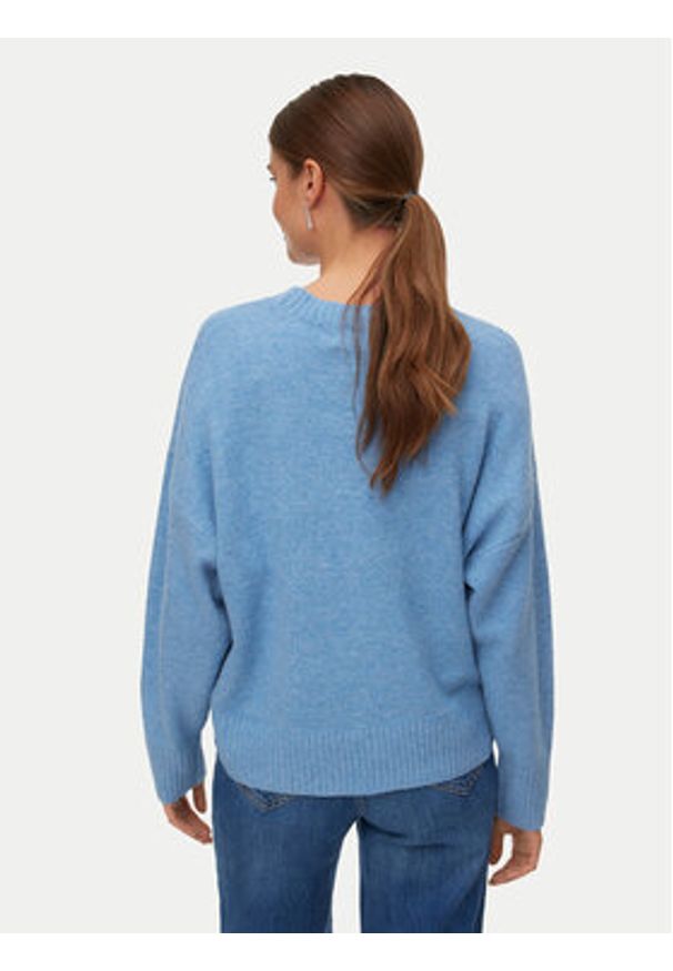 Vero Moda Sweter Vmboom 10320463 Błękitny Loose Fit. Kolor: niebieski. Materiał: syntetyk