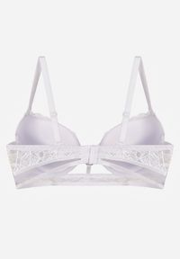 Renee - Biały Koronkowy Biustonosz w Klasycznym Stylu z Aplikacją Galinassa. Kolor: biały. Materiał: koronka. Wzór: aplikacja #3