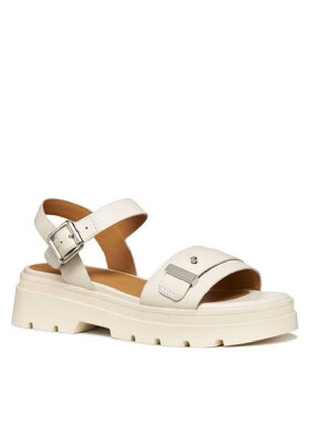 Geox Sandały D670NB-00043 Kremowy. Kolor: kremowy. Materiał: skóra