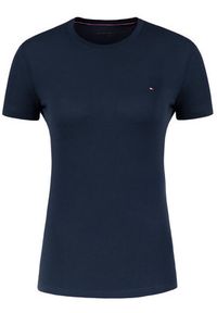 TOMMY HILFIGER - Tommy Hilfiger T-Shirt WW0WW22043 Granatowy Regular Fit. Kolor: niebieski. Materiał: bawełna