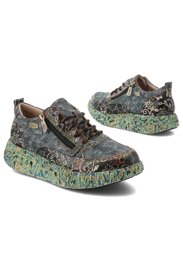 Zielone Sneakersy Laura Vita Eleganckie Sportowe Obuwie Damskie. Okazja: na co dzień. Zapięcie: sznurówki. Kolor: zielony. Szerokość cholewki: normalna. Wzór: aplikacja. Styl: elegancki, sportowy