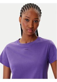 Pinko - PINKO T-Shirt Basico 100373 A2RE Fioletowy Regular Fit. Kolor: fioletowy. Materiał: bawełna