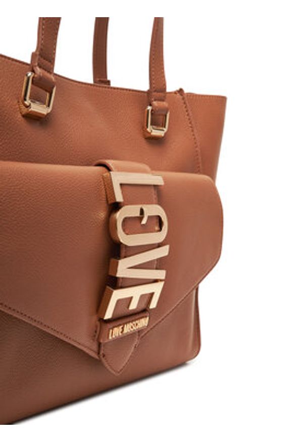 Love Moschino - LOVE MOSCHINO Torebka JC4225PP0MKC0201 Brązowy. Kolor: brązowy. Materiał: skórzane