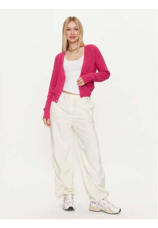 Vero Moda Kardigan New Lex Sun 10281878 Różowy Regular Fit. Kolor: różowy. Materiał: wiskoza
