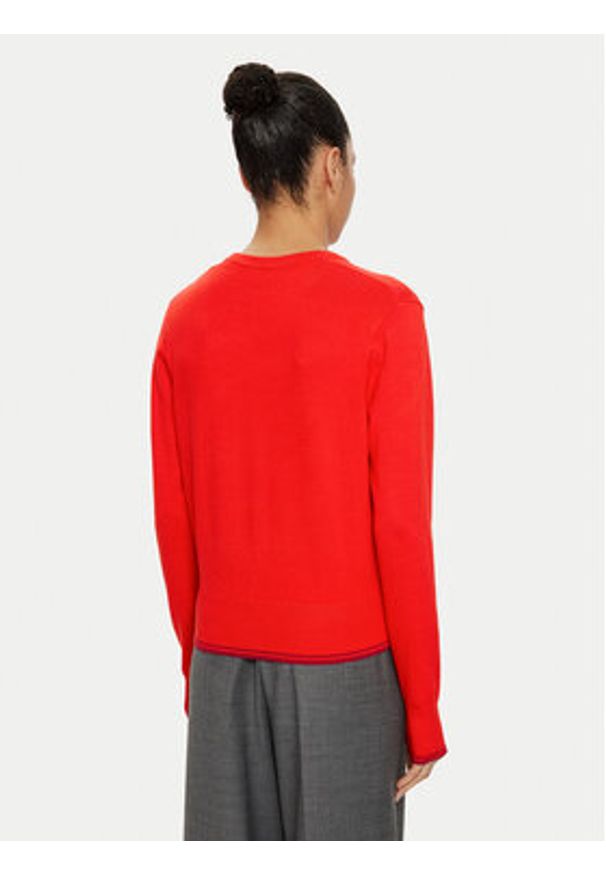 U.S. Polo Assn. Kardigan WUP1240 Pomarańczowy Regular Fit. Typ kołnierza: polo. Kolor: pomarańczowy. Materiał: syntetyk, wiskoza