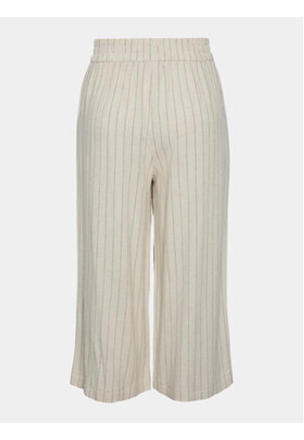 Pieces Kuloty Vinsty 17124361 Beżowy Wide Leg. Kolor: beżowy. Materiał: wiskoza