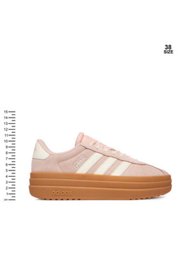 Adidas - adidas Sneakersy Vl Court Bold KK4501 Różowy. Kolor: różowy. Materiał: skóra, zamsz