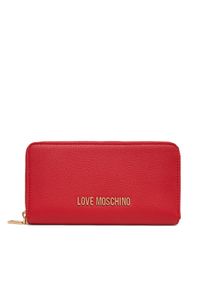 Love Moschino - Duży Portfel Damski LOVE MOSCHINO. Kolor: czerwony