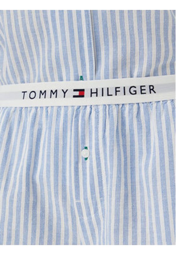TOMMY HILFIGER - Tommy Hilfiger Piżama UW0UW05799 Błękitny Regular Fit. Kolor: niebieski. Materiał: bawełna