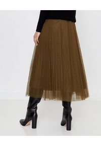 HEMISPHERE - Spódnica khaki z tiulu. Kolor: brązowy. Materiał: tiul. Sezon: zima, jesień. Styl: klasyczny #4
