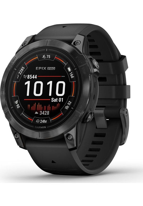 GARMIN - Zegarek sportowy Garmin Epix Pro Czarny (010-02803-01). Kolor: czarny. Styl: sportowy