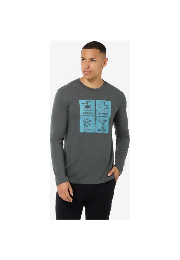 Longsleeve SUPER.NATURAL M SWISS LODGE LS. Kolor: szary. Długość rękawa: długi rękaw
