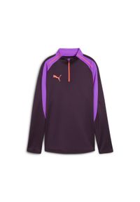 Puma - Damska bluza piłkarska z zamkiem 1/4 individualBLAZE PUMA Midnight Plum Purple. Kolor: fioletowy. Wzór: kolorowy. Sport: piłka nożna #1