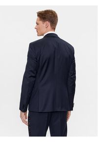 BOSS - Boss Garnitur H-Huge-2Pcs-Tux-224 50493306 Granatowy Slim Fit. Kolor: niebieski. Materiał: wełna #6