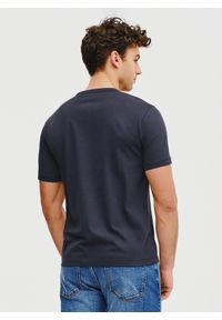 Pako Lorente - PAKO LORENTE – Granatowy t-shirt męski. Kolor: niebieski, biały, czarny. Materiał: bawełna #7