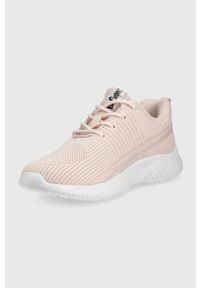 Lee Cooper buty kolor różowy. Nosek buta: okrągły. Zapięcie: sznurówki. Kolor: różowy. Materiał: guma. Obcas: na platformie