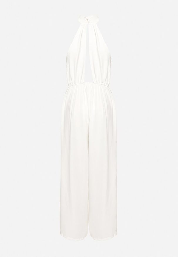 Born2be - Biały Kombinezon o Taliowanym Kroju Bez Rękawów Rivassina. Kolor: biały. Długość rękawa: bez rękawów. Długość: długie