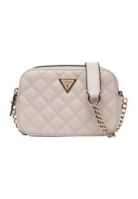 Guess - GUESS Kopertówka damska w kolorze taupe Giully. Kolor: beżowy. Materiał: skórzane