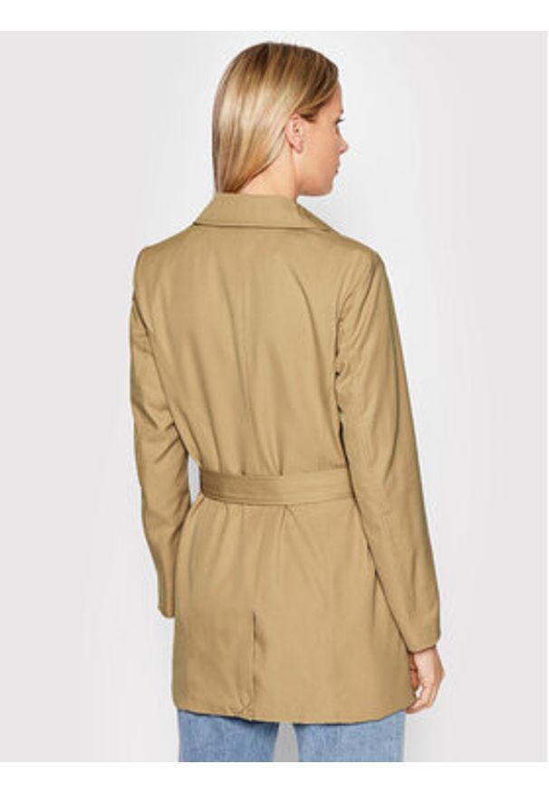 only - ONLY Trencz Valerie 15191821 Beżowy Regular Fit. Kolor: beżowy. Materiał: syntetyk
