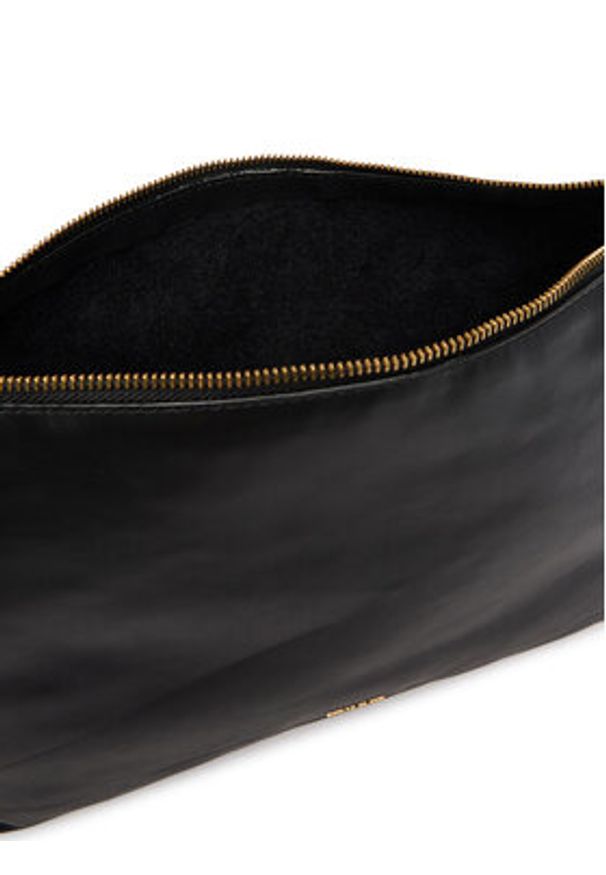 TOMMY HILFIGER - Tommy Hilfiger Torebka Th Statement Leather Bag AW0AW18621 Czarny. Kolor: czarny. Materiał: skórzane